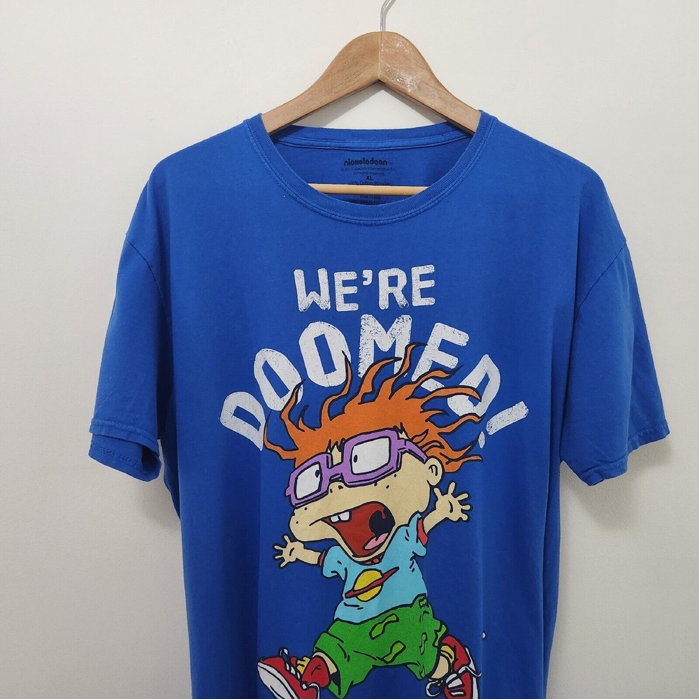 RUGRATS Men's BLue Graphic Print T Shirt Size XL